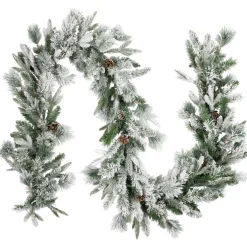 Real Touch™? Flocked Rosemary Emerald Angel Pine Artificial Christmas Garland - 9' x 14" - Unlit