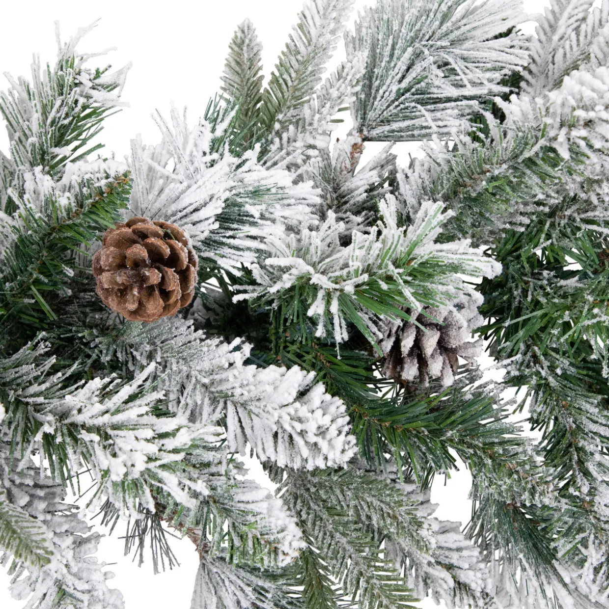 Real Touch™? Flocked Rosemary Emerald Angel Pine Artificial Christmas Garland - 9' x 14" - Unlit