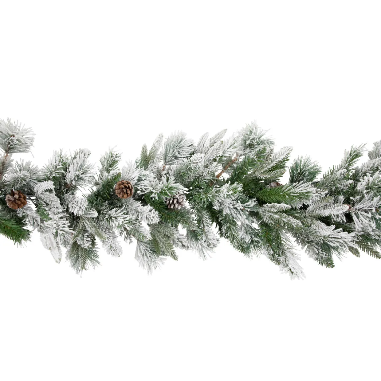 Real Touch™? Flocked Rosemary Emerald Angel Pine Artificial Christmas Garland - 9' x 14" - Unlit