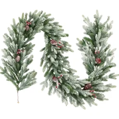 Real Touch™? Flocked Snowcap Grove Fir Artificial Christmas Garland - 7' x 15" - Unlit