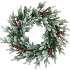 Real Touch™? Flocked Snowcap Grove Fir Artificial Christmas Wreath - 24" - Unlit