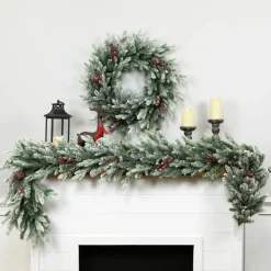 Real Touch™? Flocked Snowcap Grove Fir Artificial Christmas Wreath - 24