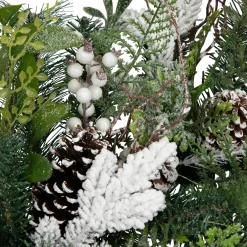 Real Touch™? Frosted Pinecones and Berries Christmas Wreath - 36