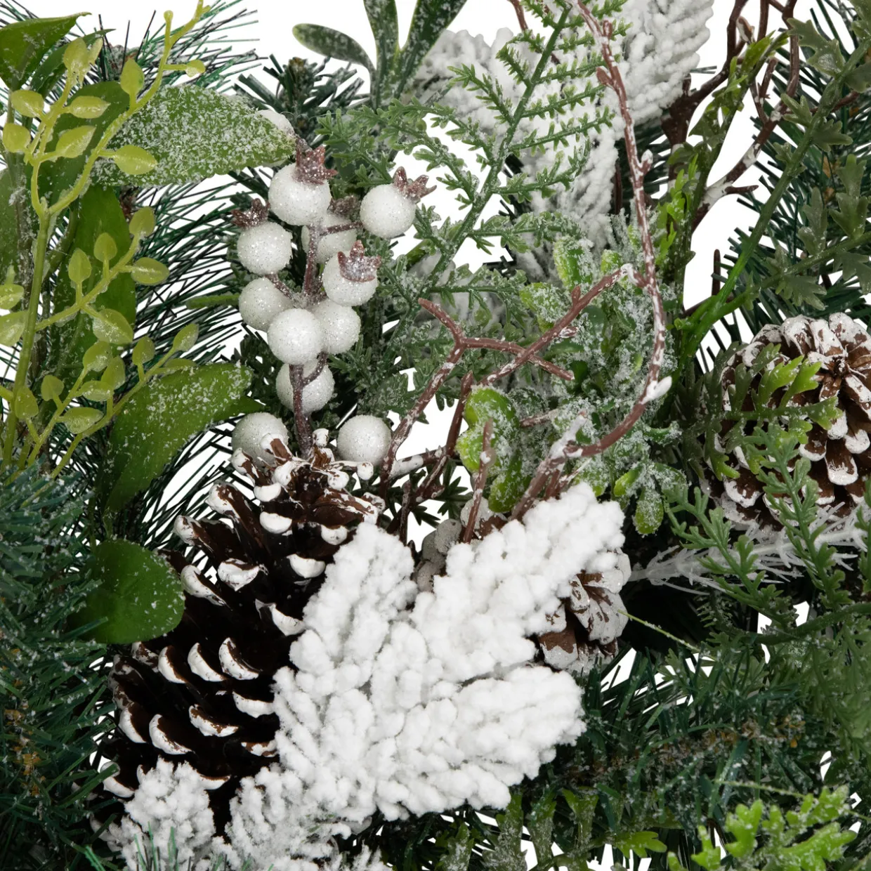 Real Touch™? Frosted Pinecones and Berries Christmas Wreath - 36" - Unlit