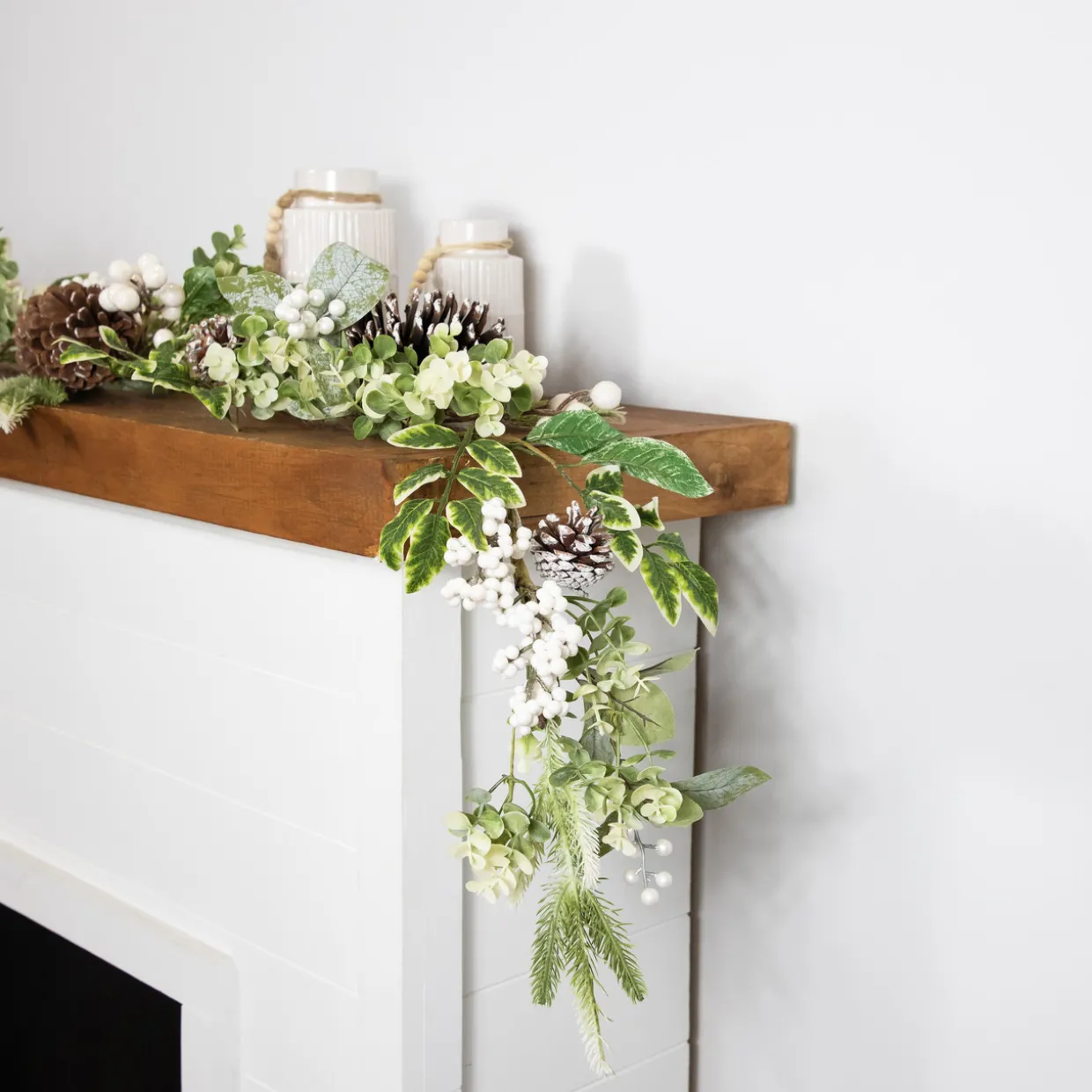 Real Touch™? Frosted Pinecones Artificial Christmas Garland - 5' x 10" - Unlit