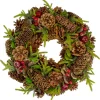 Real Touch™? Glittered Pine and Pinecone Artificial Christmas Wreath - 13" - Unlit