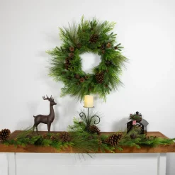 Real Touch™? Jingle Bells and Pinecones Artificial Christmas Garland - 5' x 10" - Unlit