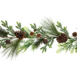 Real Touch™? Jingle Bells and Pinecones Artificial Christmas Garland - 5' x 10