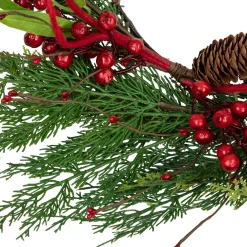 Real Touch™? Mixed Greenery and Berries Artificial Christmas Wreath - 18