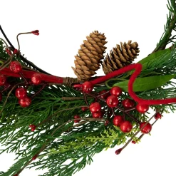 Real Touch™? Mixed Greenery and Berries Artificial Christmas Wreath - 18