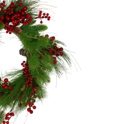 Real Touch™? Mixed Pine and Berry Artificial Christmas Wreath - 24