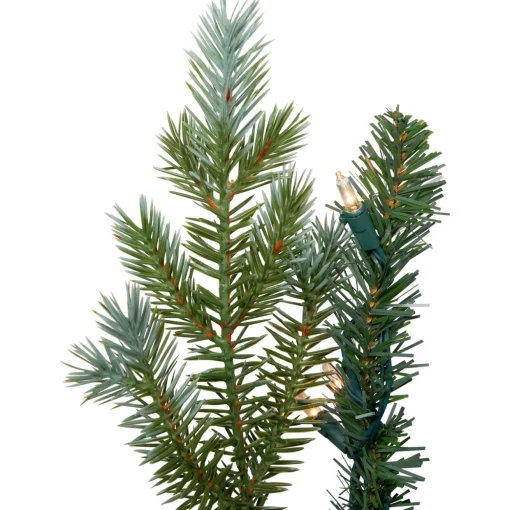 Real Touch™? Pre-Lit Blue Spruce Artificial Christmas Wreath - 48" - Clear Lights