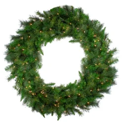 Real Touch™? Pre-Lit Canyon Pine Artificial Christmas Wreath - 60" - Clear LED Lights