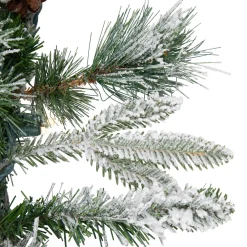 Real Touch™? Pre-Lit Flocked Mixed Rosemary Pine Artificial Christmas Garland - 9' x 14