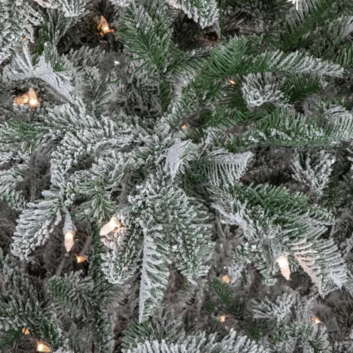 Real Touch™? Pre-Lit Full Flocked Whistler Noble Fir Artificial Christmas Tree - 6.5' - Clear Lights