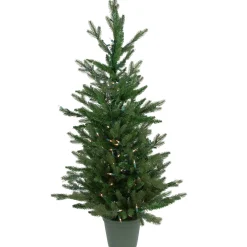 Real Touch™ Pre-Lit Grande Spruce Artificial Potted Christmas Tree - 4' - Clear Lights