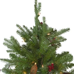 Real Touch™? Pre-Lit Medium Mixed Winter Berry Pine Artificial Christmas Tree - 7.5' - Clear Lights