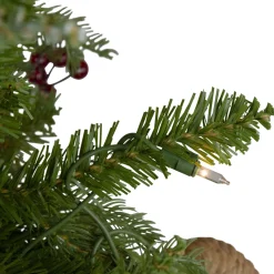 Real Touch™? Pre-Lit Medium Mixed Winter Berry Pine Artificial Christmas Tree - 7.5' - Clear Lights