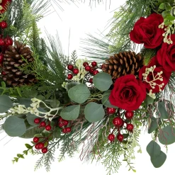 Real Touch™? Roses and Berries Artificial Christmas Wreath - 30