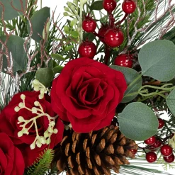 Real Touch™? Roses and Berries Artificial Christmas Wreath - 30