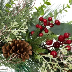 Real Touch™? Roses and Berries Artificial Christmas Wreath - 30