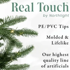 Real Touch™? Slim Flocked Nordmann Fir Artificial Christmas Tree - Unlit - 7.5'