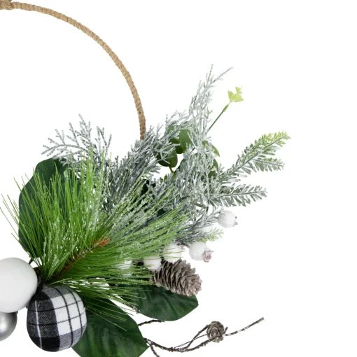 Real Touch™? Winter Greenery with Pinecones Artificial Christmas Wreath - 18" - Unlit
