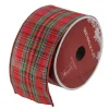 Red and Blue Plaid Wired Christmas Craft Ribbon 2.5" x 10 Yards