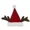 Red and Brown Reindeer Antlers Santa Hat Unisex Adult Christmas Costume Accessory - One Size