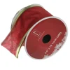 Red and Gold Solid Christmas Wired Craft Ribbon 2.5" x 10 Yards
