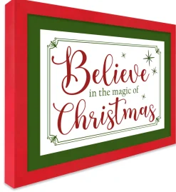 Red and Green Believe in the Magic of Christmas 12.5