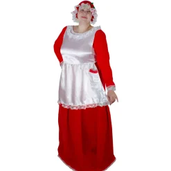 Red and White Women's Mrs. Claus Costume Set Size: Standard Size