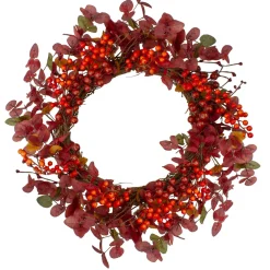 Red Berries Artificial Christmas Wreath - 24-Inch, Unlit