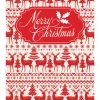 Red Reindeer Christmas Holiday Wall Decor Art Print
