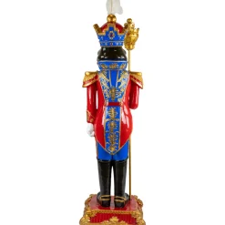 Regal Commercial Christmas Nutcracker Soldier with Scepter - 6.5' - Red and Blue