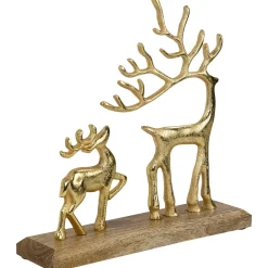 Reindeer and Fawn Metal Christmas Figure - 10.25