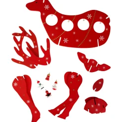 Reindeer Cut-Out Ornament Holder Christmas Decoration - 13.25