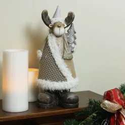 Reindeer with Glitter Christmas Tree Figurine - 15.75"