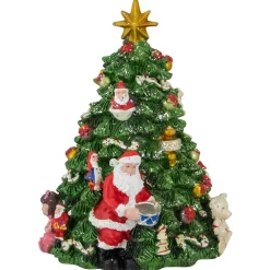 Rotating Christmas Tree Music Box with Santa - 5.5"