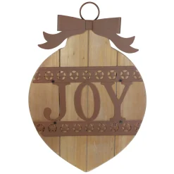Rustic JOY Christmas Ornament Wall Sign - 17.25"