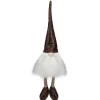 Rustic Sitting Gnome Christmas Decoration - 12" - White and Brown