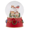Santa and Reindeer Christmas Night Musical Snow Globe - 7"