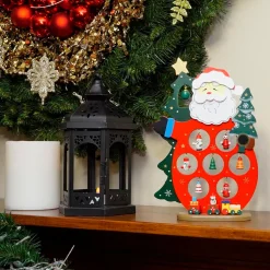 Santa Claus Cut-Out Ornament Holder Christmas Decoration - 10.25