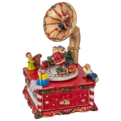 Santa Claus on Phonograph Musical Christmas Decoration - 7
