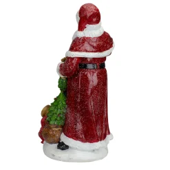 Santa Claus with Gift Sack and a Nice and Naughty List Christmas Figurine - 11.5