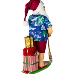 Santa on a Paddle Board Christmas Figure - 18