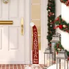 Santa Stop Here Christmas Hat Porch Sign - 35"