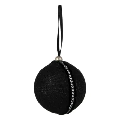 Sequin and Glitter Christmas Ball Ornaments with Ribbon - 2.75