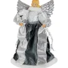Sequined Angel with Wings Christmas Tree Topper Unlit - 12"