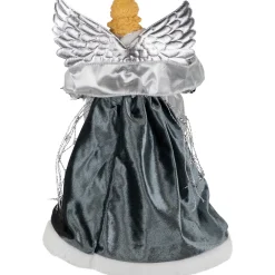 Sequined Angel with Wings Christmas Tree Topper Unlit - 12
